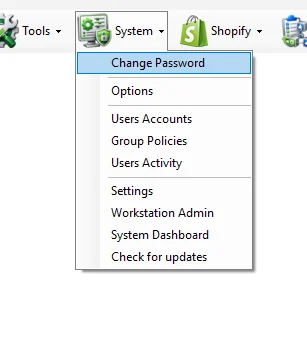 IMS System menu